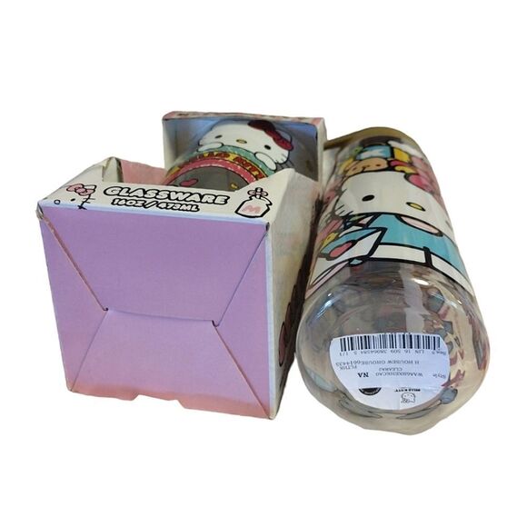 HELLO KITTY Colorful Water Bottle And Glass Tumbler Bundle NWT - Picture 15 of 16